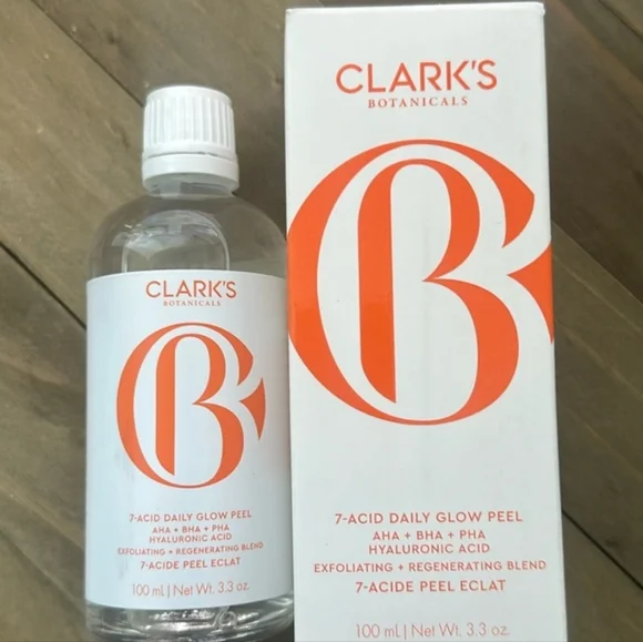 🌞 5 For $25 NIB - Clark's Botanicals 7-Acid Daily Glow Peel - SEALED - Picture 3 of 4